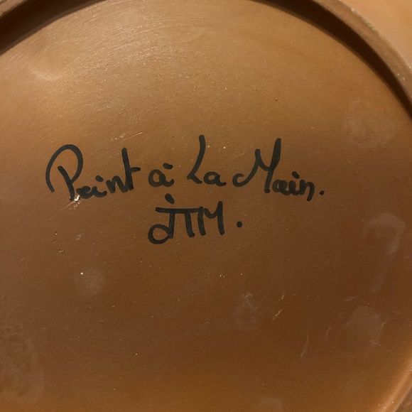 Vintage JTM Assei Paintings on Clay Plates From France- Set of 3 - Picture 9 of 12